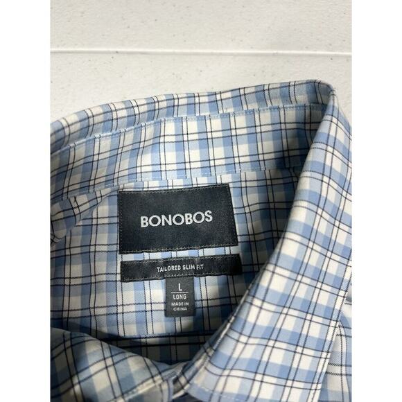 Bonobos Mens Button Down Stretch Nylon Casual Dress Shirt Size L Long - Picture 2 of 6